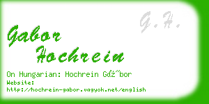 gabor hochrein business card